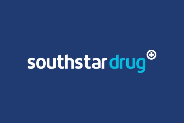 Southstar Drug logo on a blue background, representing the Carmona Remington Plaza branch in Cavite.